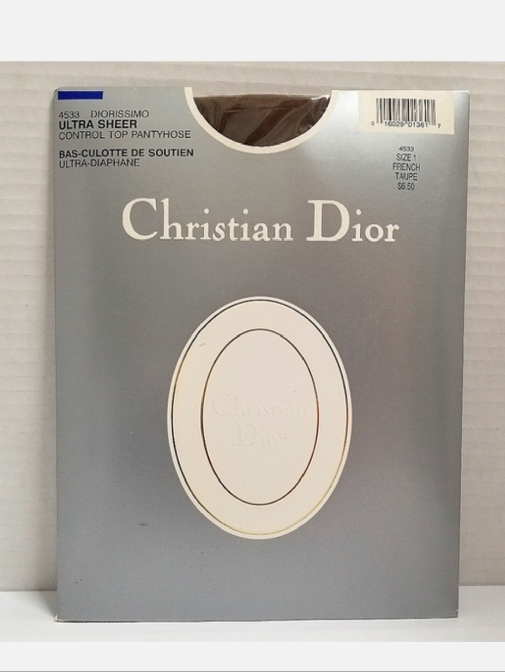 Christian Dior 4533 Diorissimo French Taupe UltraSheer Control Top Pantyhose NWT